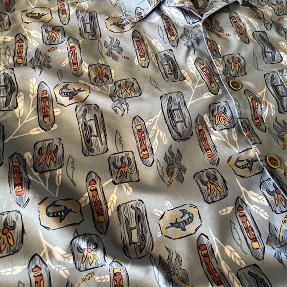 OP Sport Hawaiian Shirt Broadbill Swordfish Tiki Outrigger 2XL Ocean Pacific - Picture 4 of 7